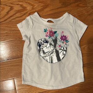 Jumping Beans White Silver Short Sleeve Tee